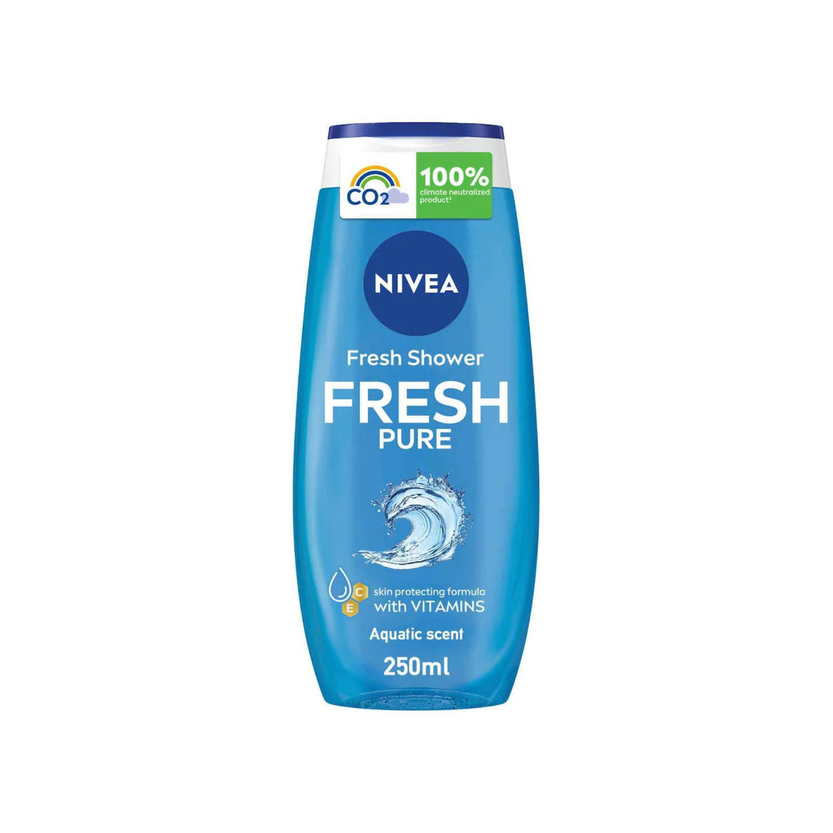 Refect Beauty Nivea Fresh Pure shower gel bottle with aquatic scent and vitamin-enriched formula