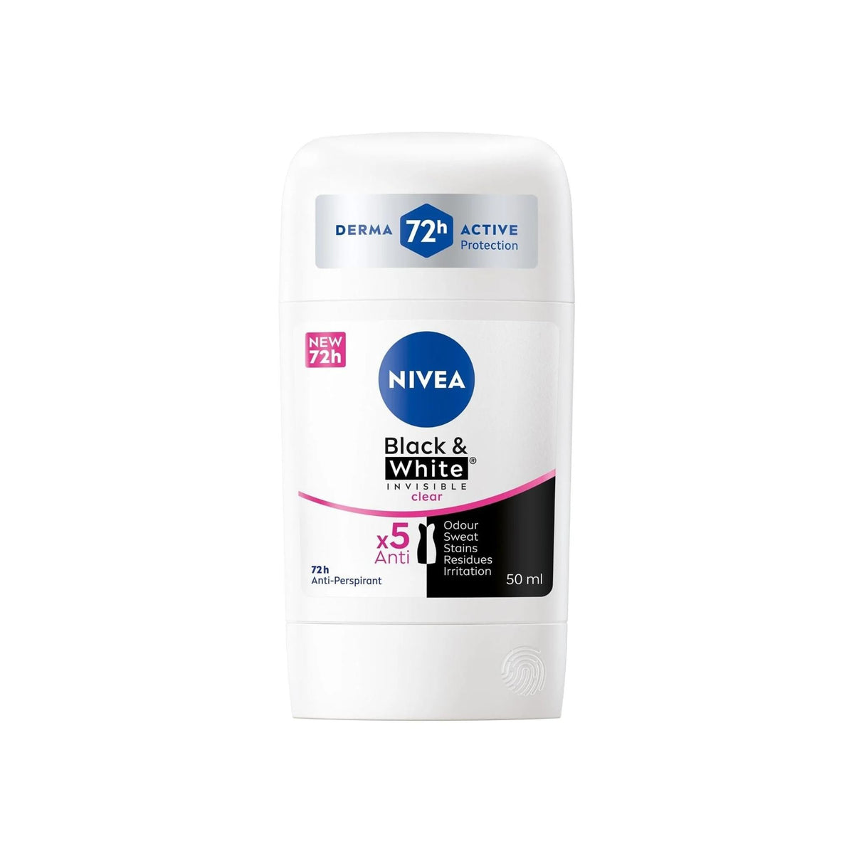 Refect Beauty Nivea Black & White Invisible Original anti-perspirant stick for women in 50ml white container