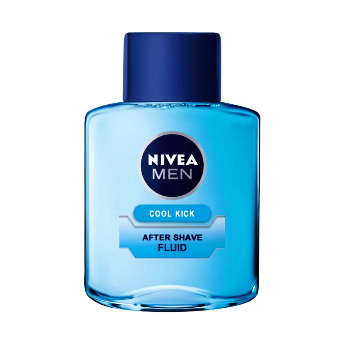 Refect Beauty Nivea Men Fresh and Cool After Shave Fluid in a blue glass bottle for soothing skin irritation