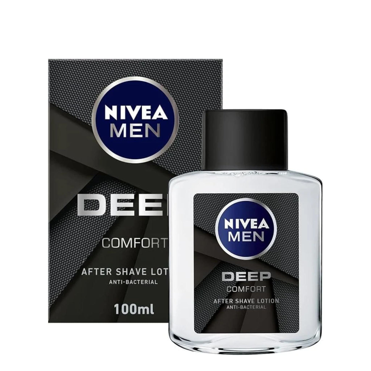 Refect Beauty Nivea Men Deep Comfort After Shave Lotion 100ml bottle and black packaging box