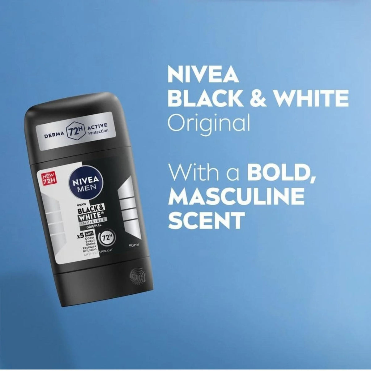 Refect Beauty Nivea Men Black & White Original anti-perspirant stick for 72-hour sweat and stain protection