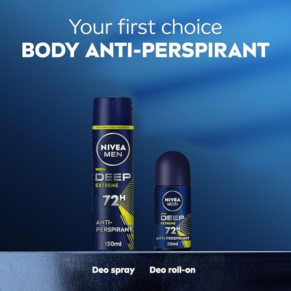Refect Beauty NIVEA Men Deep Extreme antiperspirant deodorant spray and roll-on with black carbon technology