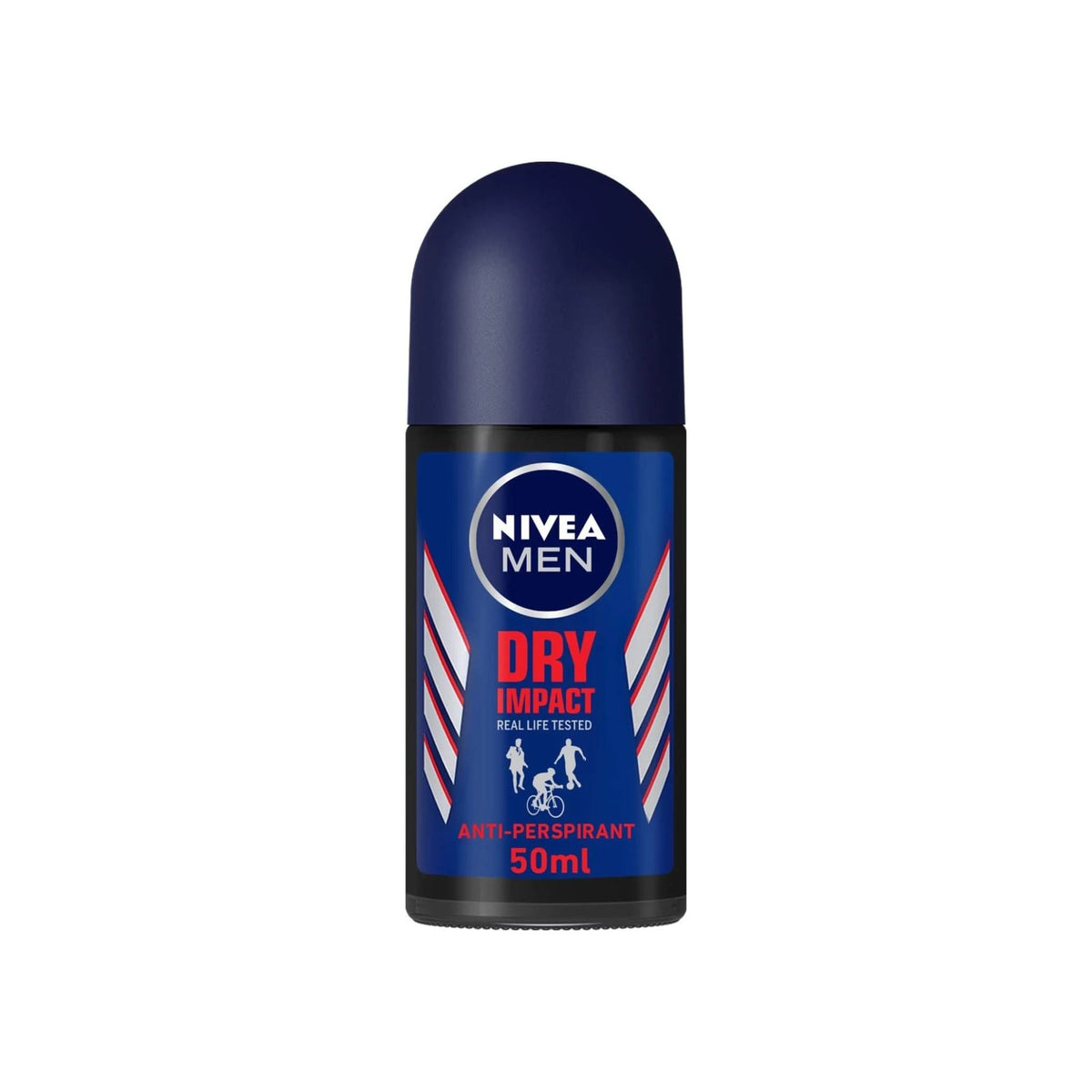 Refect Beauty Nivea Men Dry Impact anti-perspirant roll-on deodorant in a 50ml blue bottle for long-lasting protection