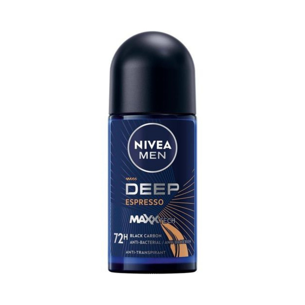 Refect Beauty Nivea Men Deep Black Carbon Espresso roll-on deodorant with 72-hour anti-perspirant protection