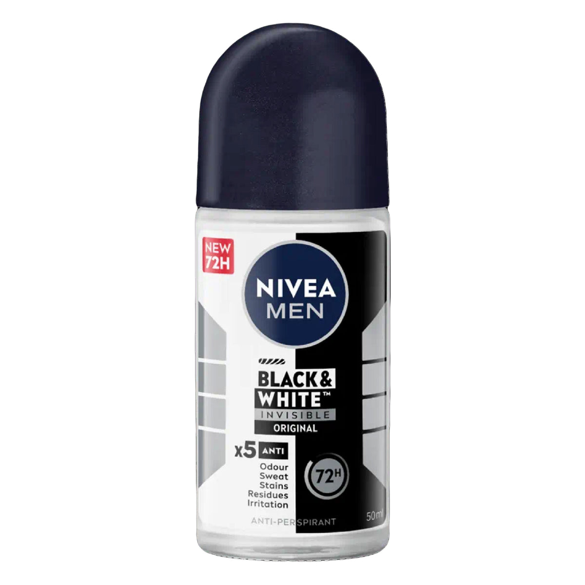 Refect Beauty Nivea Men Black & White Invisible roll-on anti-perspirant deodorant in a 50ml bottle