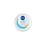 Refect Beauty Nivea Soft refreshing and moisturizing cream in a white jar with blue branding for face, body, and hands