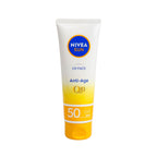 Refect Beauty Nivea Sun Anti-Age Q10 SPF 50 face cream tube for sun protection and wrinkle reduction