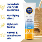 Refect Beauty Nivea Sun Face Cream SPF 50 with mattifying shine control for normal and combination skin