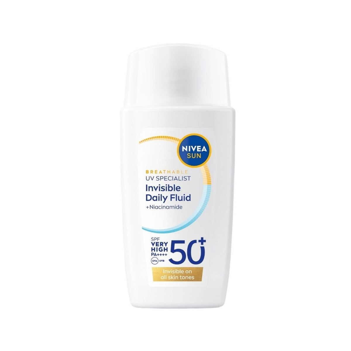 Refect Beauty Nivea Sun UV Face Specialist SPF 50+ invisible daily fluid sunscreen bottle