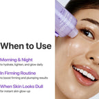 Refect Beauty Numbuzin No. 9 NAD+ PDRN Glow Boosting Toner being applied to a woman's glowing, hydrated skin
