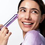 Refect Beauty model applying Numbuzin No.9 NAD+ Retinol Volumetox Eye Cream to her under-eye area for skin firming.