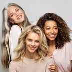 Refect Beauty features three diverse women with healthy, shiny hair, showcasing the results of Olaplex No.8 hair mask.
