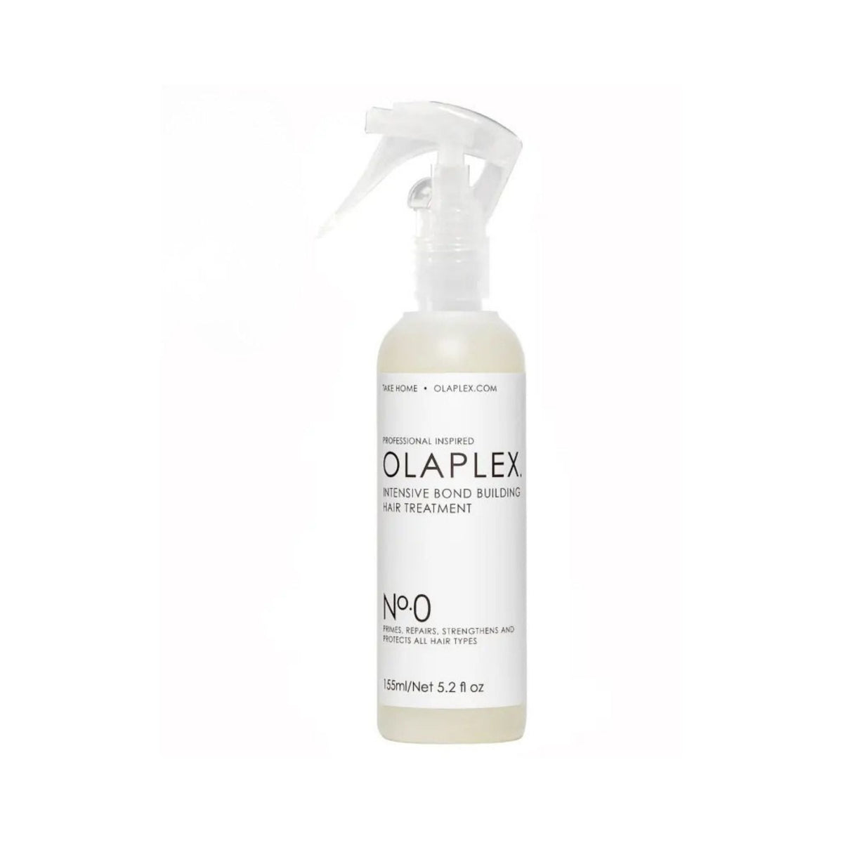 Refect Beauty Olaplex No.0 Intensive Bond Building Hair Treatment in a clear spray bottle for damaged hair repair.