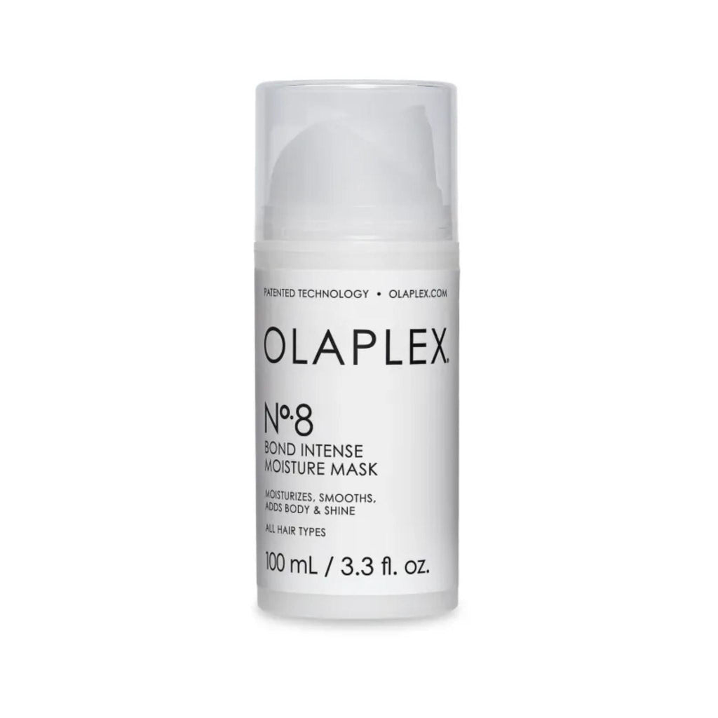 Refect Beauty Olaplex No.8 Bond Intense Moisture Mask in a white 100ml pump bottle for repairing damaged hair.