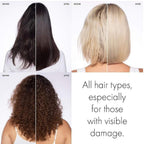 Refect Beauty before and after comparison of hair treated with Olaplex No.3 showing smoother and healthier results