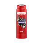 Refect Beauty Old Spice Night Panther 3-in-1 body, hair, and face wash in a red bottle with panther graphic design.