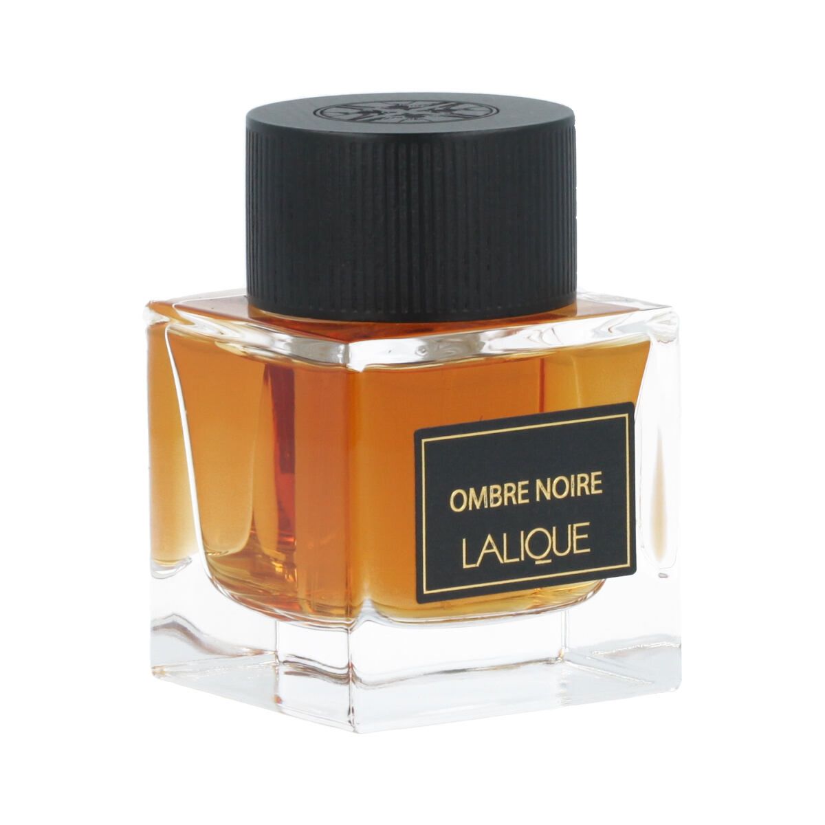 Refect Beauty Ombre Noire by Lalique eau de parfum for men in a square glass bottle with a black cap