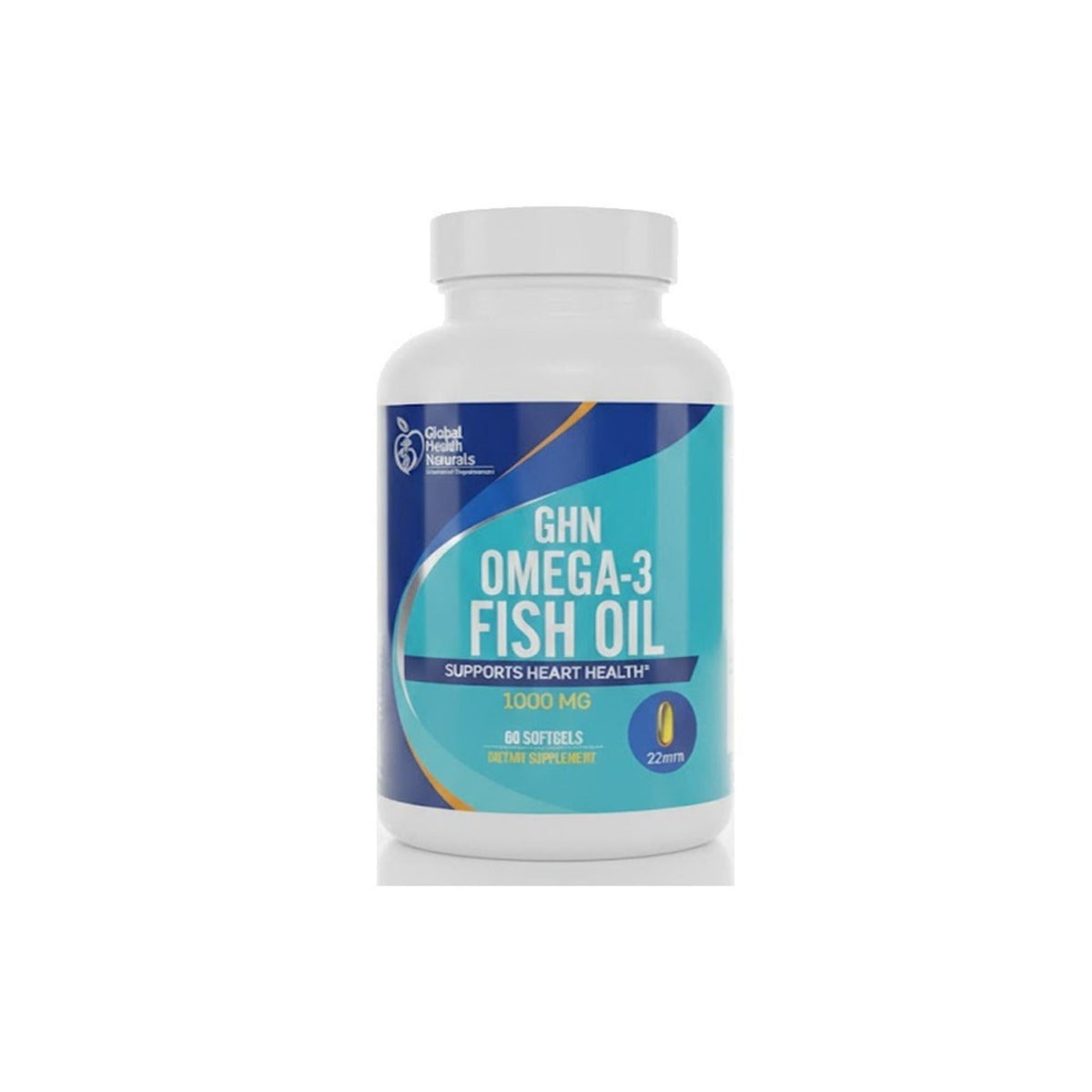 Refect Beauty Global Health Naturals Omega-3 Fish Oil 1000mg softgel supplement bottle