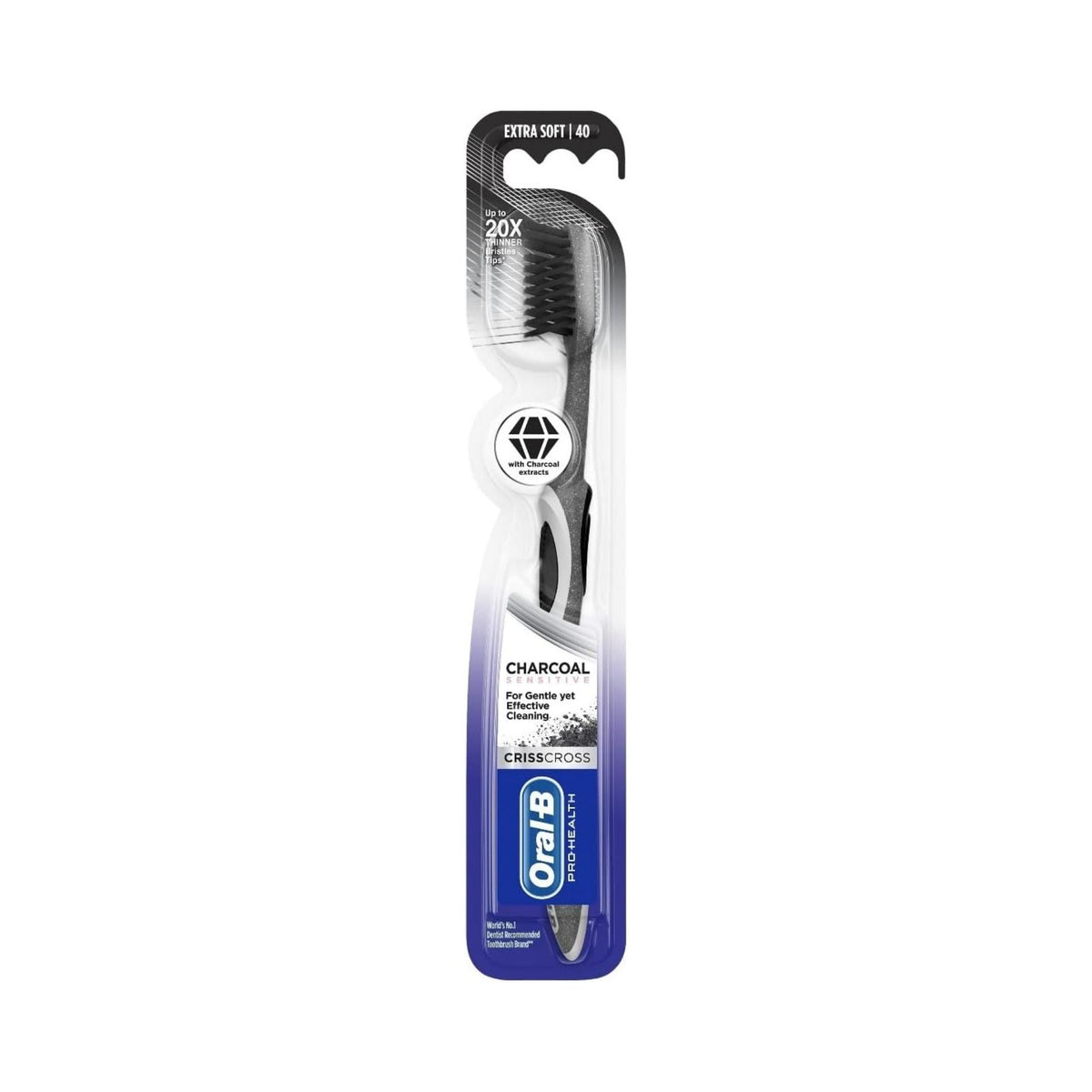 Refect Beauty Oral-B 3D White charcoal-infused extra soft toothbrush in original retail packaging
