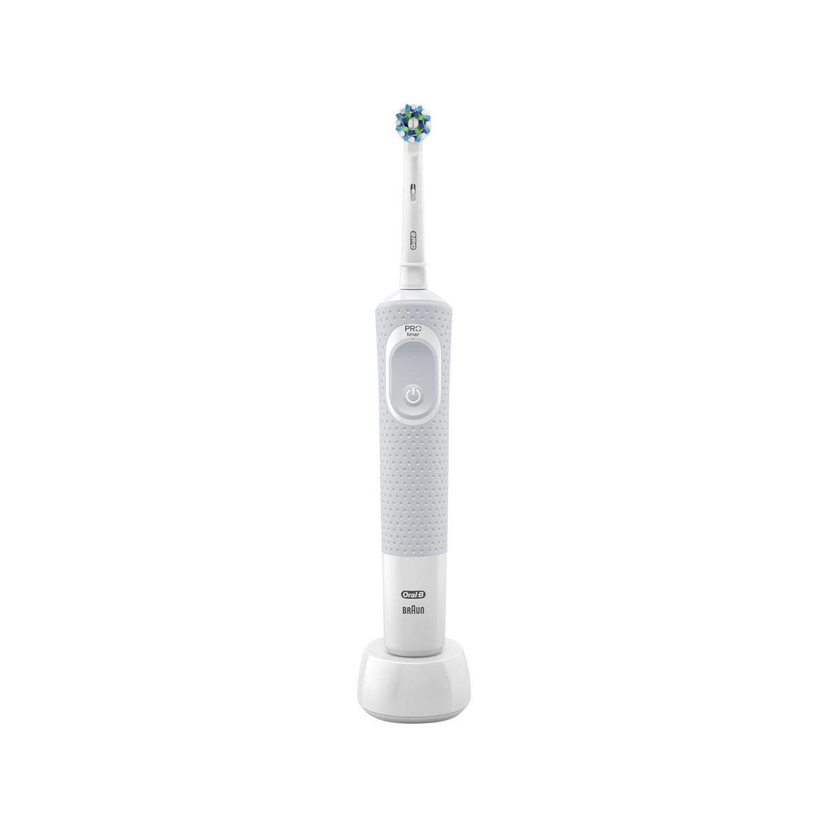 Refect Beauty Oral-B Vitality 100 CrossAction electric toothbrush in white with a round brush head and charging base