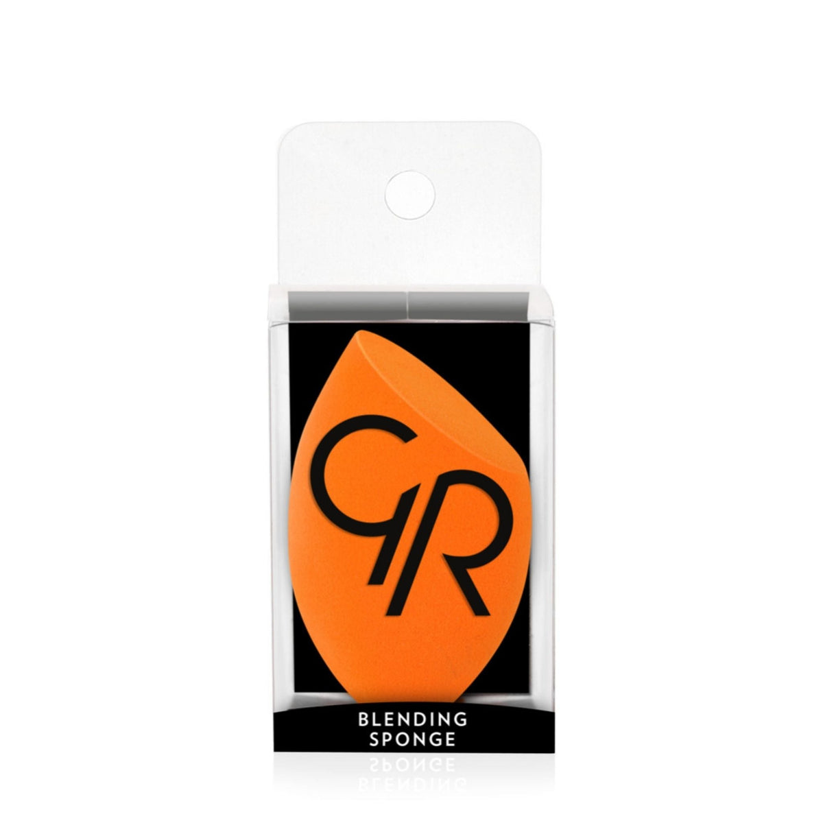 Refect Beauty Golden Rose orange makeup blending sponge in clear plastic retail packaging