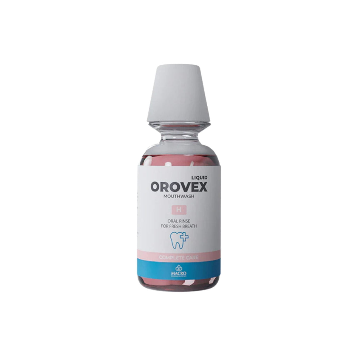 Refect Beauty Orovex H mouthwash in a clear bottle with pink liquid for daily oral hygiene and fresh breath