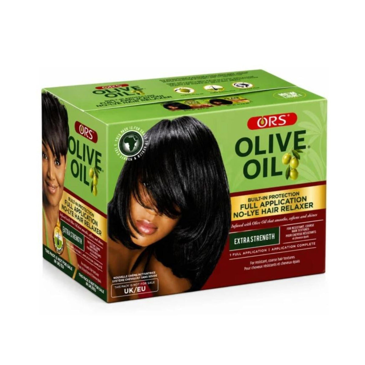 Refect Beauty ORS Olive Oil Extra Strength no-lye hair relaxer kit box for coarse hair with conditioning formula