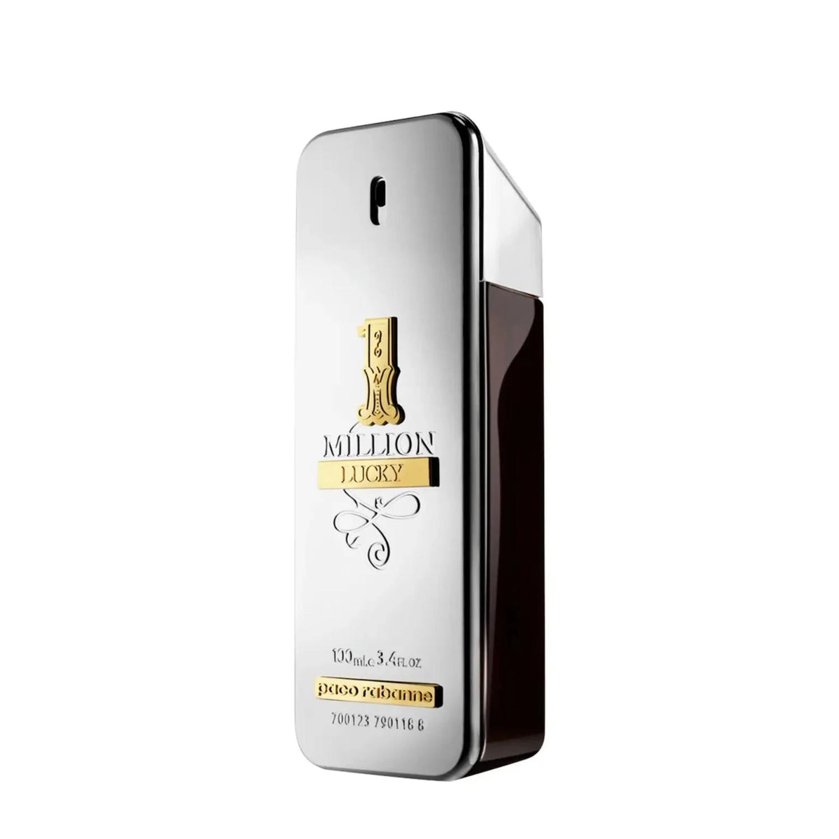 Refect Beauty Paco Rabanne 1 Million Lucky Eau de Toilette in a sleek silver and gold metallic bottle