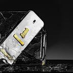 Refect Beauty Paco Rabanne 1 Million Lucky Eau de Toilette bottle in silver and gold resting against melting ice