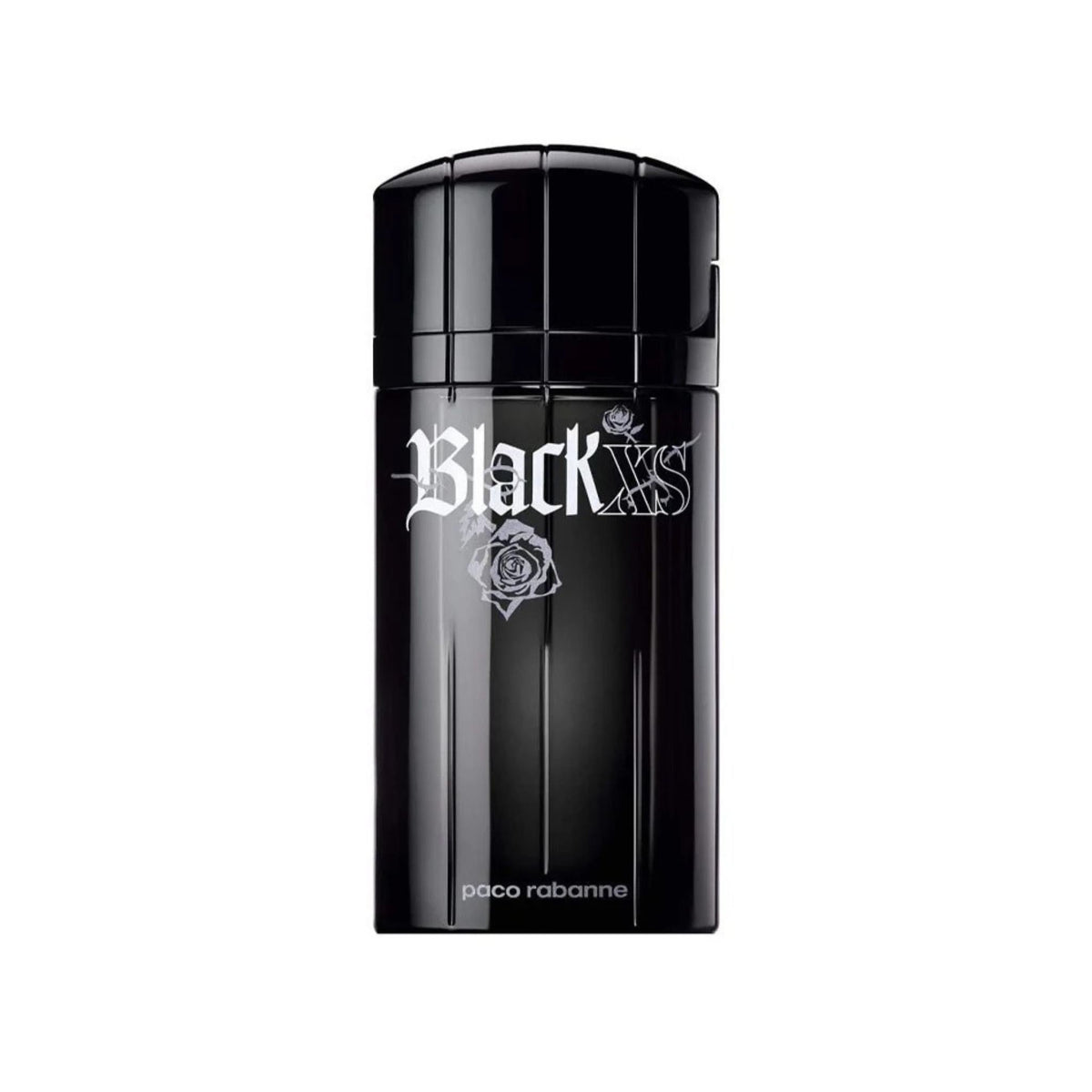 Refect Beauty Paco Rabanne Black XS Eau de Toilette for men in a sleek black bottle with gothic white lettering