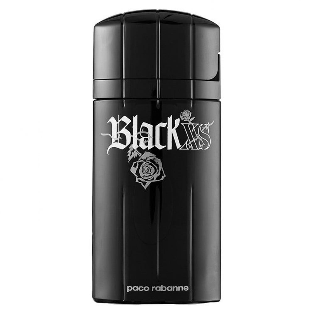 Refect Beauty Paco Rabanne Black XS Eau de Toilette for men in a sleek black bottle with gothic white lettering