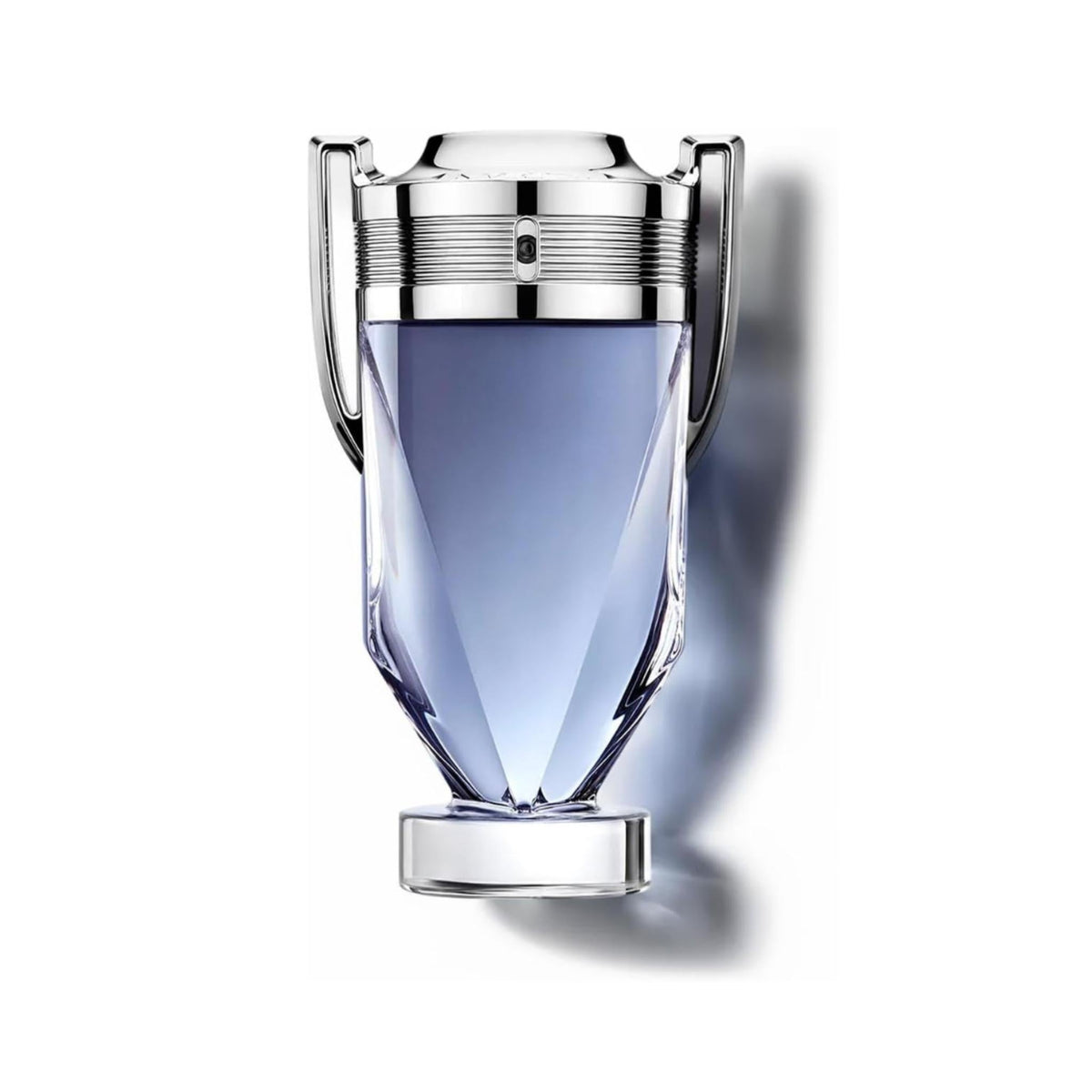 Refect Beauty Paco Rabanne Invictus Eau de Toilette in a trophy-shaped glass bottle with silver metallic accents.
