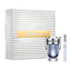 Refect Beauty Paco Rabanne Invictus gift set with trophy-shaped fragrance bottle and travel spray in textured box