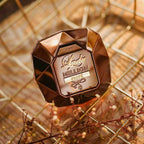 Refect Beauty Paco Rabanne Lady Million Prive perfume bottle in a diamond-shaped bronze glass design
