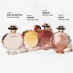 Refect Beauty collection of Paco Rabanne Olympea perfume bottles in various amber and floral scent variations