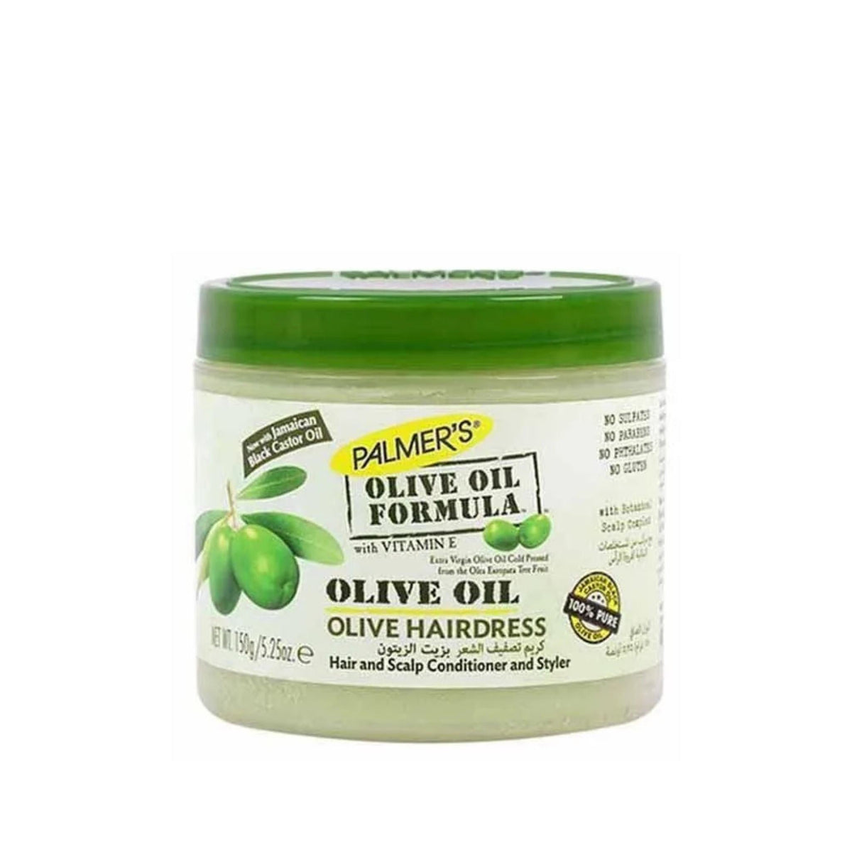 Refect Beauty Palmers Olive Oil Formula Hairdress in a 150g jar for nourishing and styling dry or damaged hair.