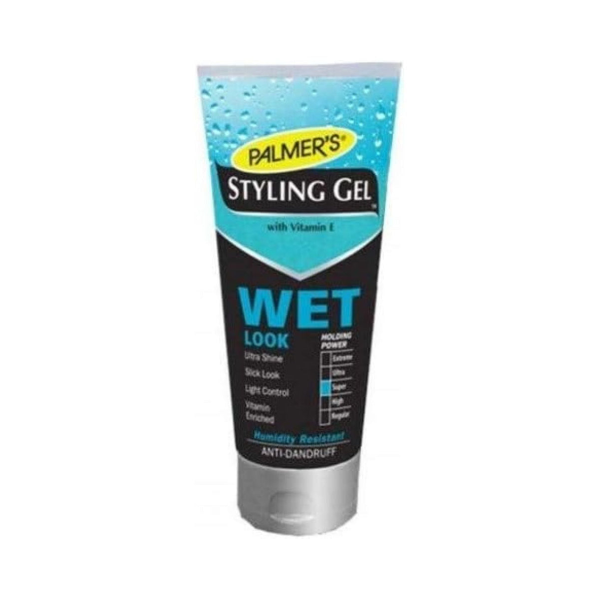 Refect Beauty Palmer's Wet Look super hold anti-dandruff styling gel in a blue and black squeeze tube