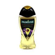 Refect Beauty Palmolive Luminous Oils Avocado and Iris shower gel in a clear bottle with a black and gold cap.