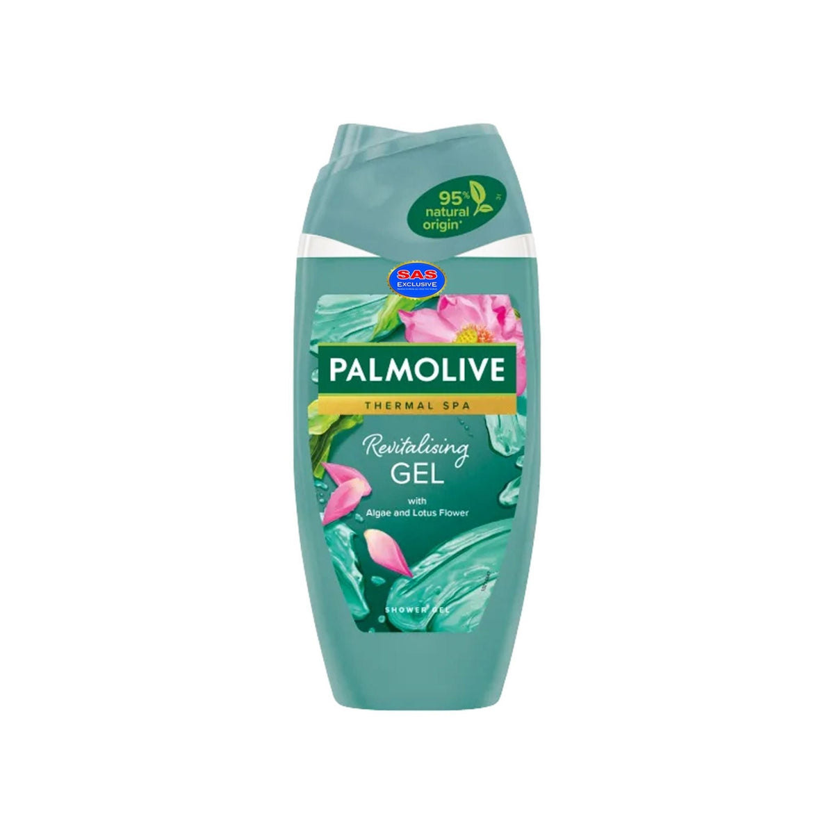 Refect Beauty Palmolive Thermal Spa Revitalising shower gel bottle with algae and lotus flower extracts