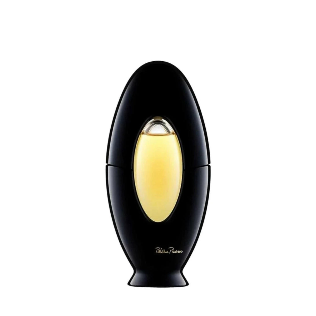 Refect Beauty Paloma Picasso Eau de Parfum in a sleek black oval bottle with a golden fragrance center