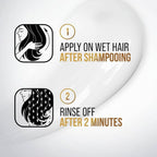 Refect Beauty Pantene Pro-V conditioner usage instructions showing steps to apply on wet hair and rinse after 2 minutes