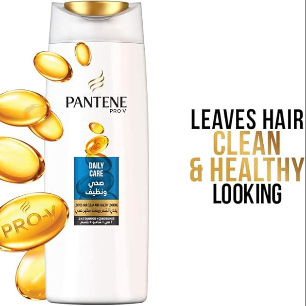 Refect Beauty Pantene Pro-V Daily Care 2-in-1 shampoo and conditioner bottle with golden nutrient capsules