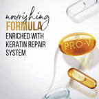 Refect Beauty Pantene Pro-V shampoo featuring a nourishing formula with a keratin repair system and golden capsules.