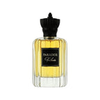 Refect Beauty French Avenue Paradox Tribute unisex eau de parfum in a clear glass bottle with a black ornate cap.