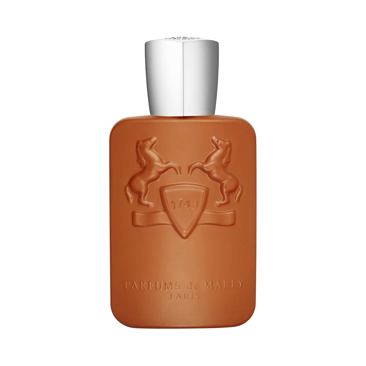 Refect Beauty Parfums de Marly Althaïr Eau de Parfum in a matte brown bottle with a silver cap and horse emblem.