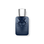 Refect Beauty Parfums de Marly Layton eau de parfum in a dark blue bottle with a silver cap and embossed horse logo.
