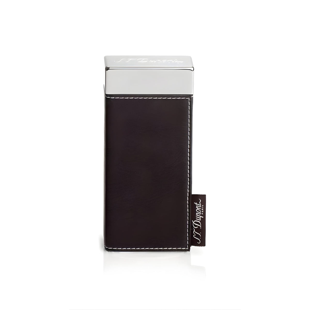 Refect Beauty Passenger Pour Homme Eau de Toilette in a sleek dark leather-wrapped bottle with a silver cap.