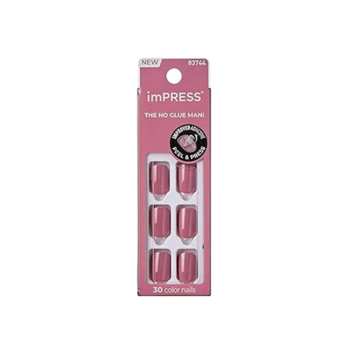 Refect Beauty KISS imPRESS petal pink press-on nails in packaging with 30 pieces for a salon-style manicure