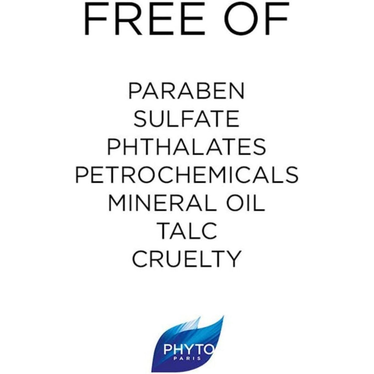 Refect Beauty Phyto keratin Repairing Care Mask ingredient safety list showing it is free of parabens and sulfates.