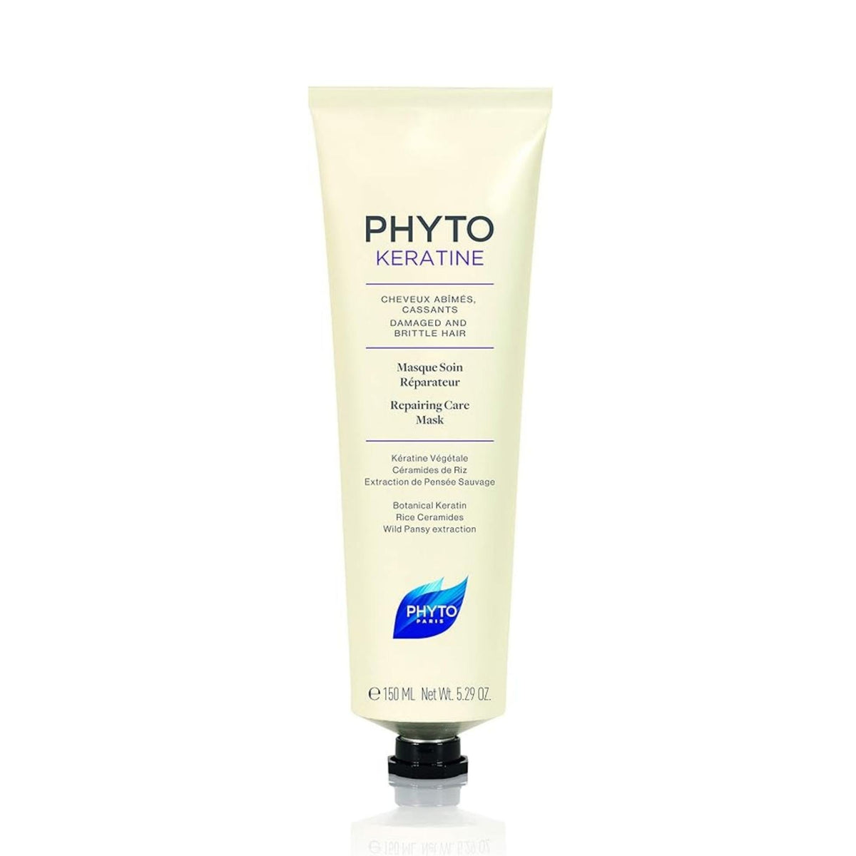 Refect Beauty Phyto Keratine Repairing Care Mask in a 150ml cream tube for damaged and brittle hair